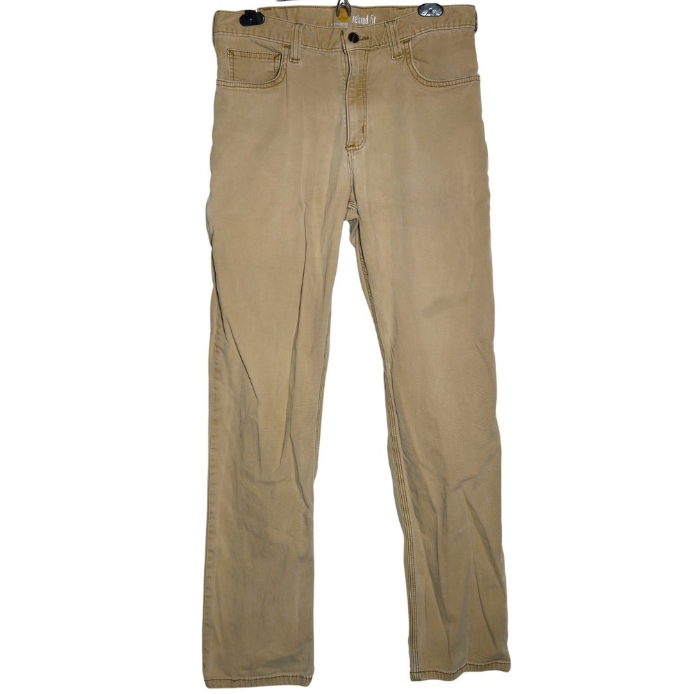 Carhartt Mens Relaxed Straight Rigby Pant 32x32 Canvas Work Khaki Gorp Utility